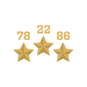 3 estrellas – Vinilo blanco + Laca brillante