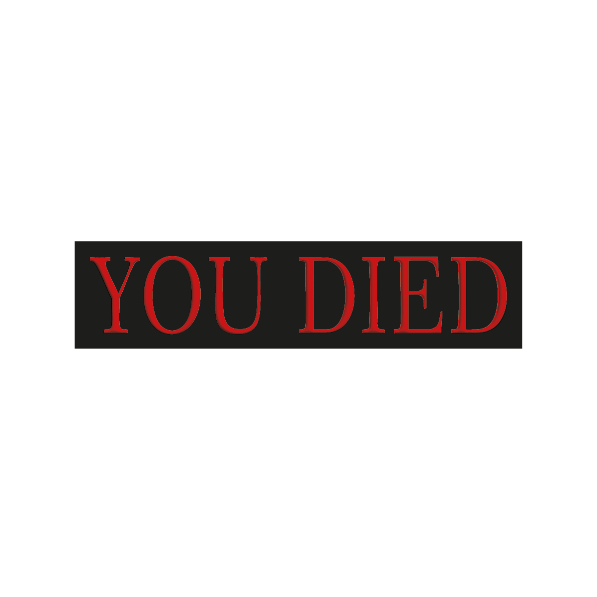 You Died - Dark Souls - Vinilo blanco + Laca brillante