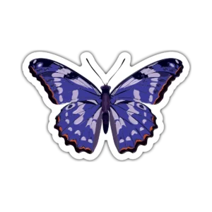 Mariposa Violeta – Vinilo blanco + Laca brillante
