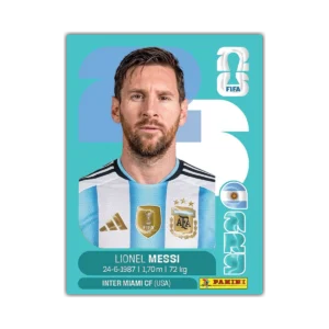 Messi Figurita – Vinilo blanco + Laca brillante
