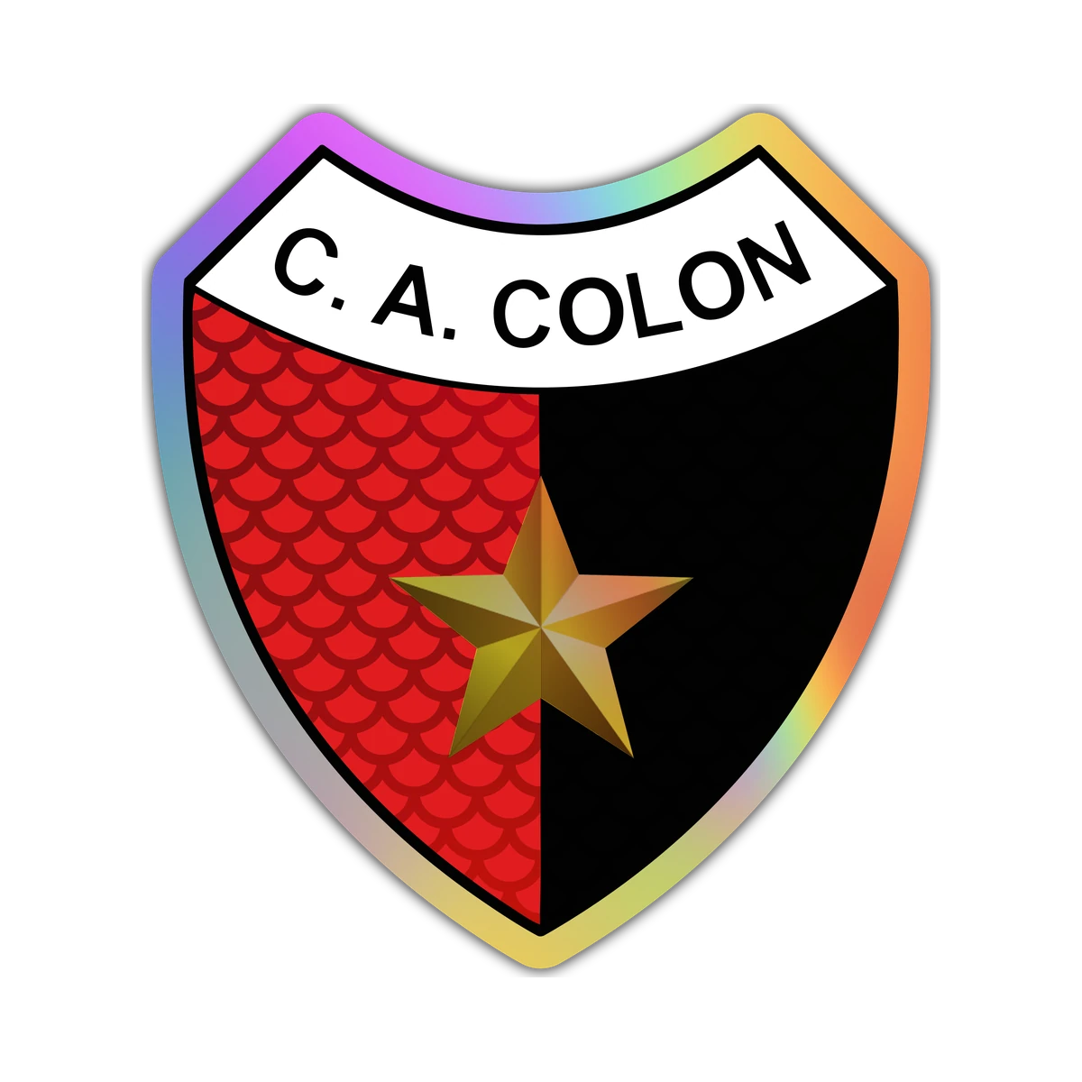 Colón escudo con Escamas - Holográfico