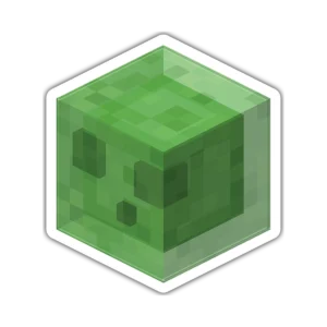 Minecraft – Slime – Vinilo blanco + Laca brillante