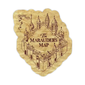 Mapa del Merodeador – Harry Potter – Vinilo blanco + Laca brillante