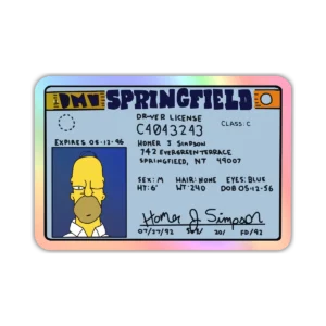 Licencia de conducir Homero Simpson - Los Simpsons - Holográfico
