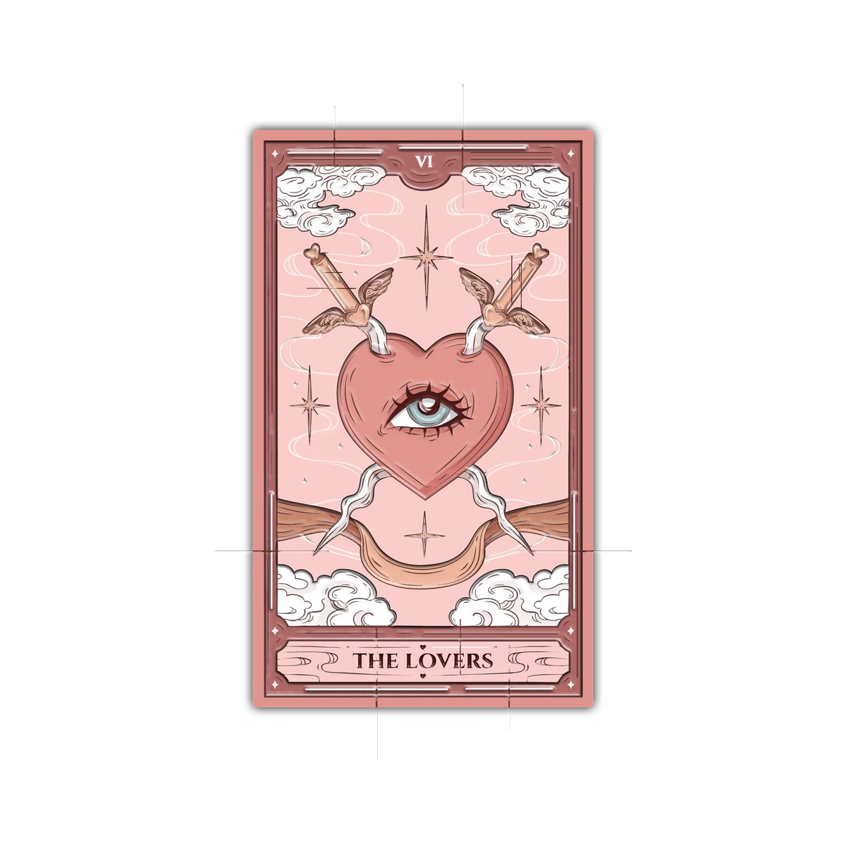 Tarot “Los amantes” – Vinilo blanco + Laca brillante