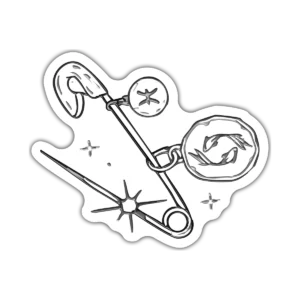 Charm Piscis – Vinilo blanco + Laca brillante