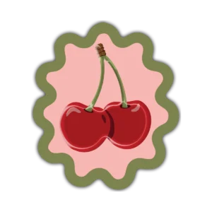 Cerezas – Vinilo blanco + Laca brillante