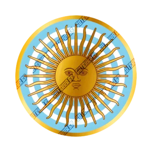 Sol de Mayo bandera - Dorado