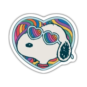 Snoopy Cool – Vinilo blanco + Laca brillante