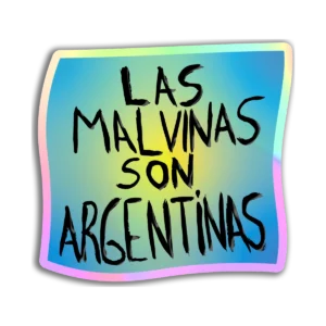 Las Malvinas Son Argentinas bandera - Holográfico + Laca brillante