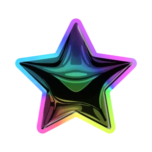 Estrella - Holográfico + Laca brillante