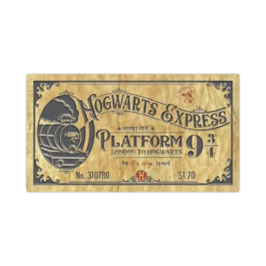 Hogwarts Express – Harry Potter – Vinilo blanco + Laca brillante