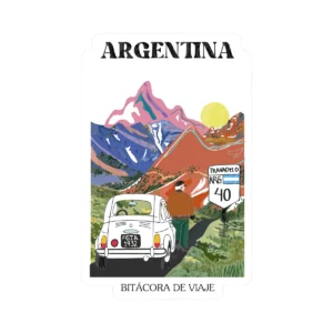 Sticker Argentina, bitácora de viaje – Laca brillante