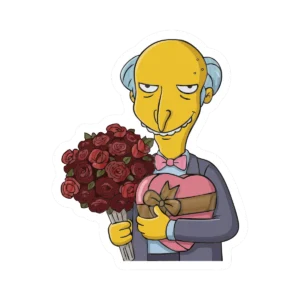 Sticker Sr. Burns romantico Los Simpsons – Laca brillante