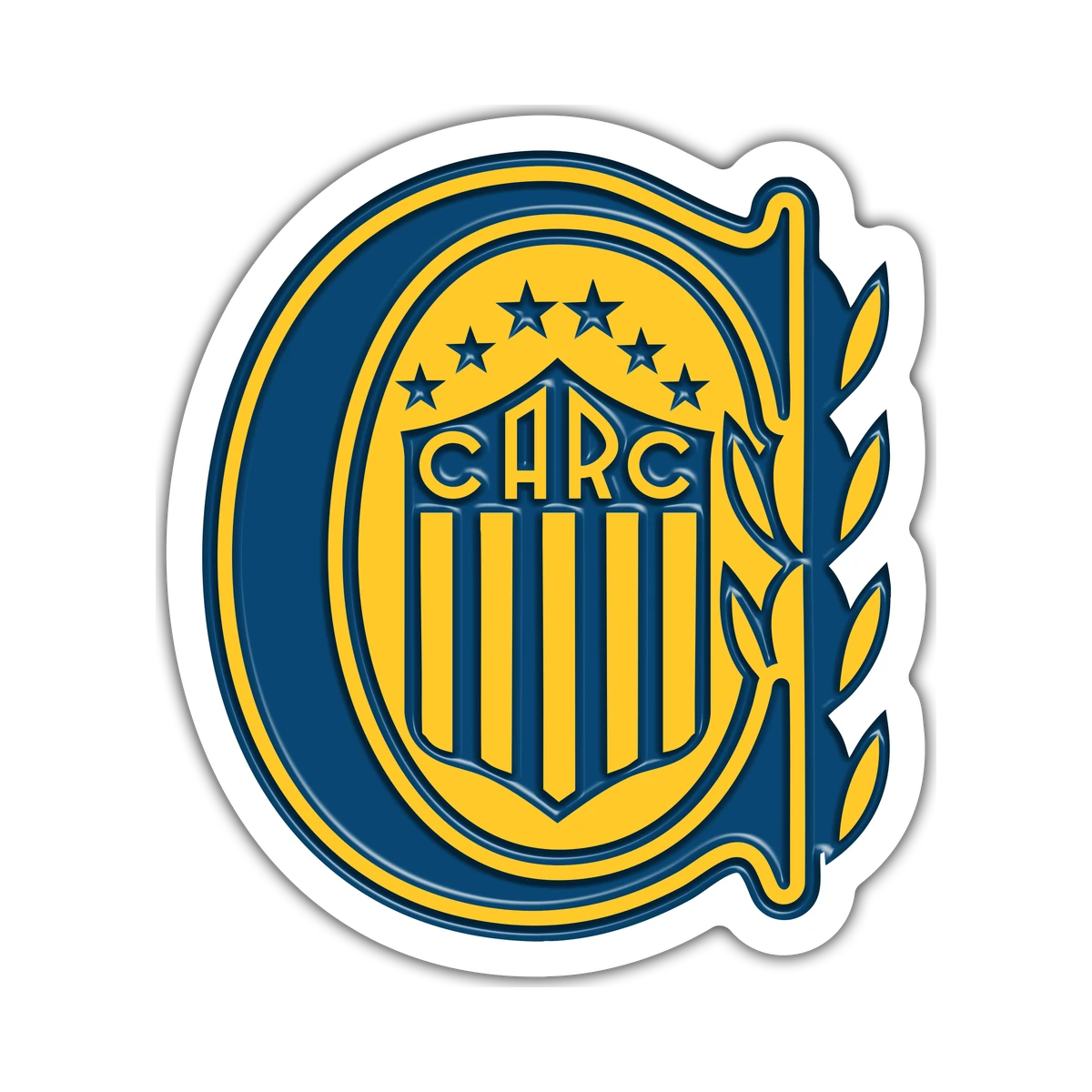 Rosario Central – Vinilo blanco + Laca brillante