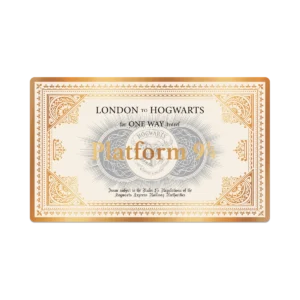 Harry Potter - Ticket Plataforma 9 3/4 - Dorado