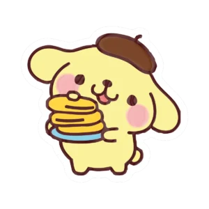 Sticker Pompompurin pancake – Laca brillante