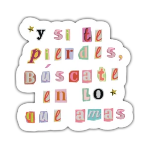 Búscate en lo que amas – Vinilo blanco + Laca brillante