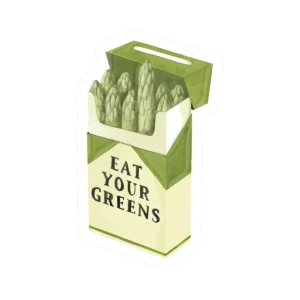Sticker Eat your greens – Laca brillante