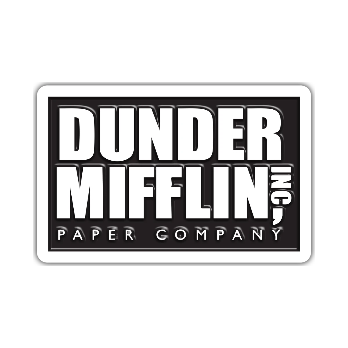 Dunder Mifflin – The Office – Vinilo blanco + Laca brillante