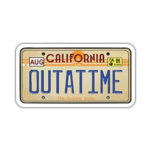 OUTATIME – Volver al Futuro – Vinilo blanco + Laca brillante