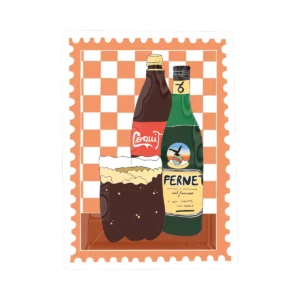 Sticker Fernet con coca – Laca brillante