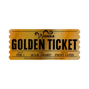 Sticker Golden Ticket – Dorado