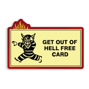 Sticker Get Out of Hell Free