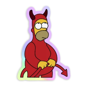 Sticker Homero diablo