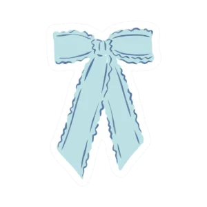 Sticker Moñito celeste – Laca brillante