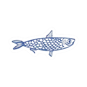 Sticker Blue fish – Laca brillante