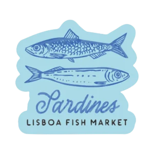 Sticker Sardinas – Laca brillante