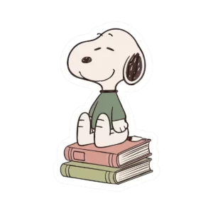 Sticker Snoopy books – Laca brillante