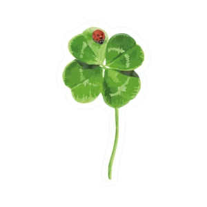 Sticker Trebol de 4 hojas – Laca brillante