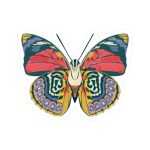Mariposa Agrias - Vinilo blanco + Laca brillante